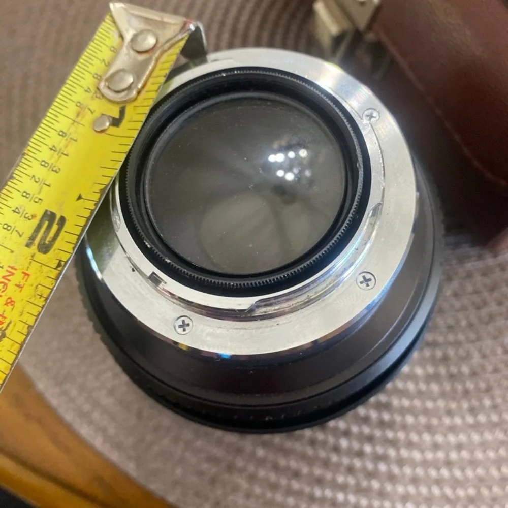 Lenses, Vintage Camera w/Brown Leather Case